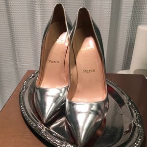 Christian Louboutin Silver Pumps size 8